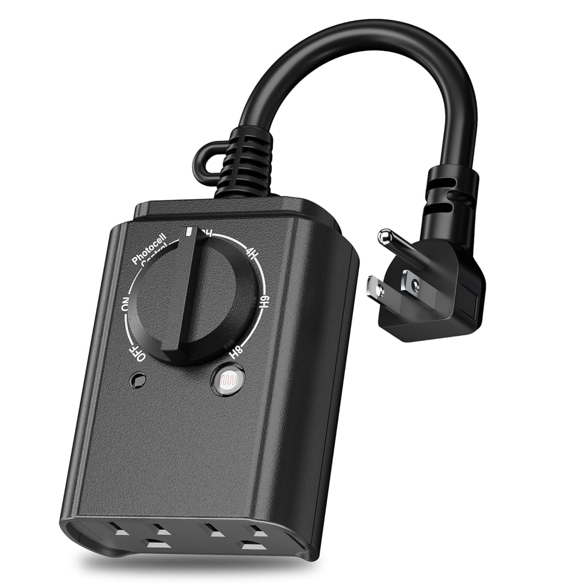The Dusk Timer, outdoor plug with a dial